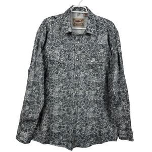 Mens Rafter C Pro Flex 45 Performance Paisley Pearl Snap Cotton Western Shirt XL